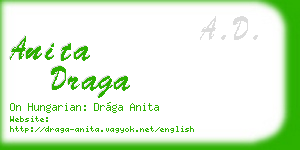 anita draga business card